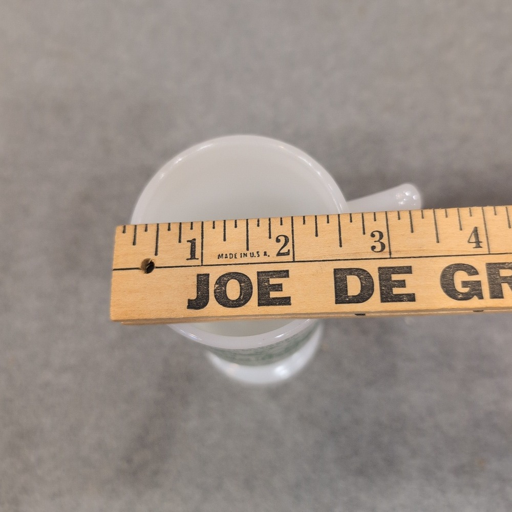 Mary Mahoneys Old French House Biloxi Mississippi Milk Glass Footed Mug White - Picture 5 of 5